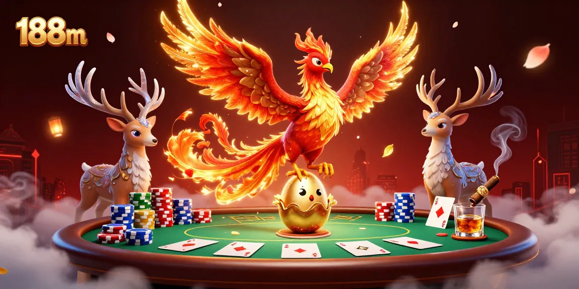 Bet big with 188m as the fire phoenix soars, representing fortune in gaming.