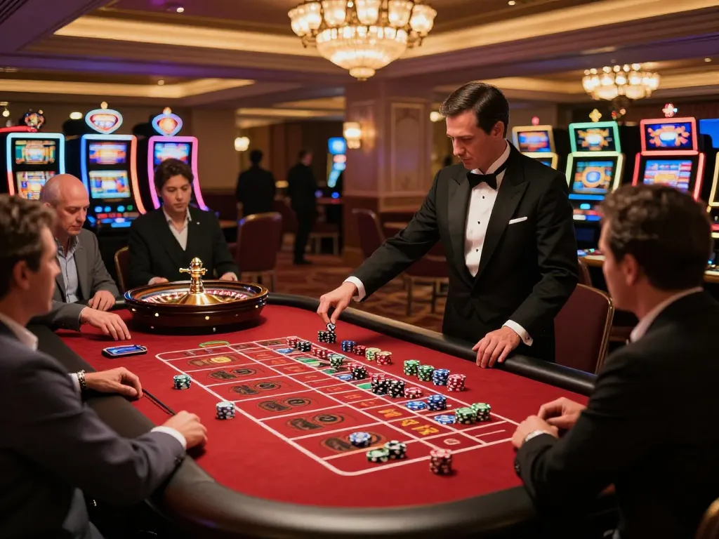 Players at a roulette table in a luxurious casino atmosphere engaging in thrilling gameplay, showcasing windd
