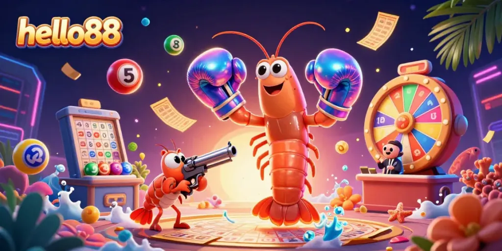 Engage in thrilling gaming at hello88 with vibrant characters and dynamic lottery elements.