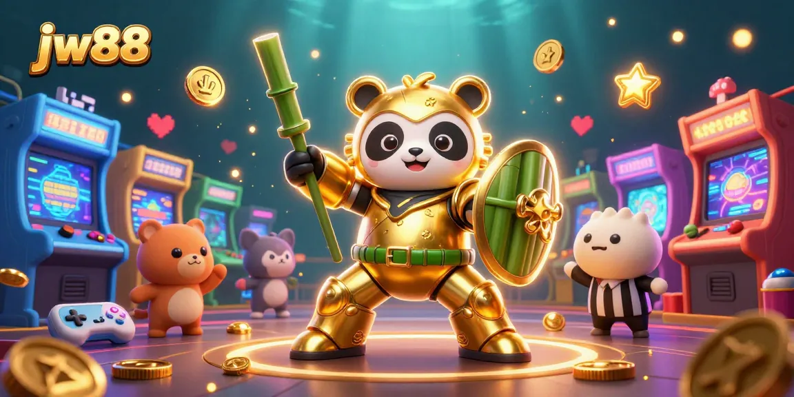 Experience thrilling jackpots at jw88 casino with this vibrant, action-packed illustration.