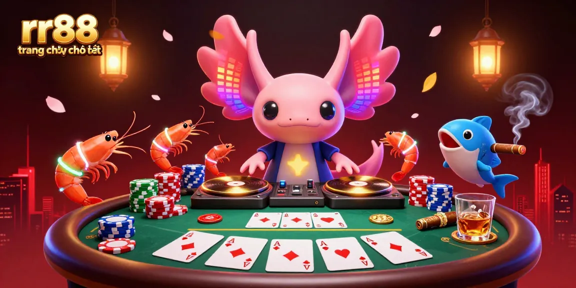 Engage in exciting games on rr88 trang chủ chính thức with vibrant poker scenes and animated characters.