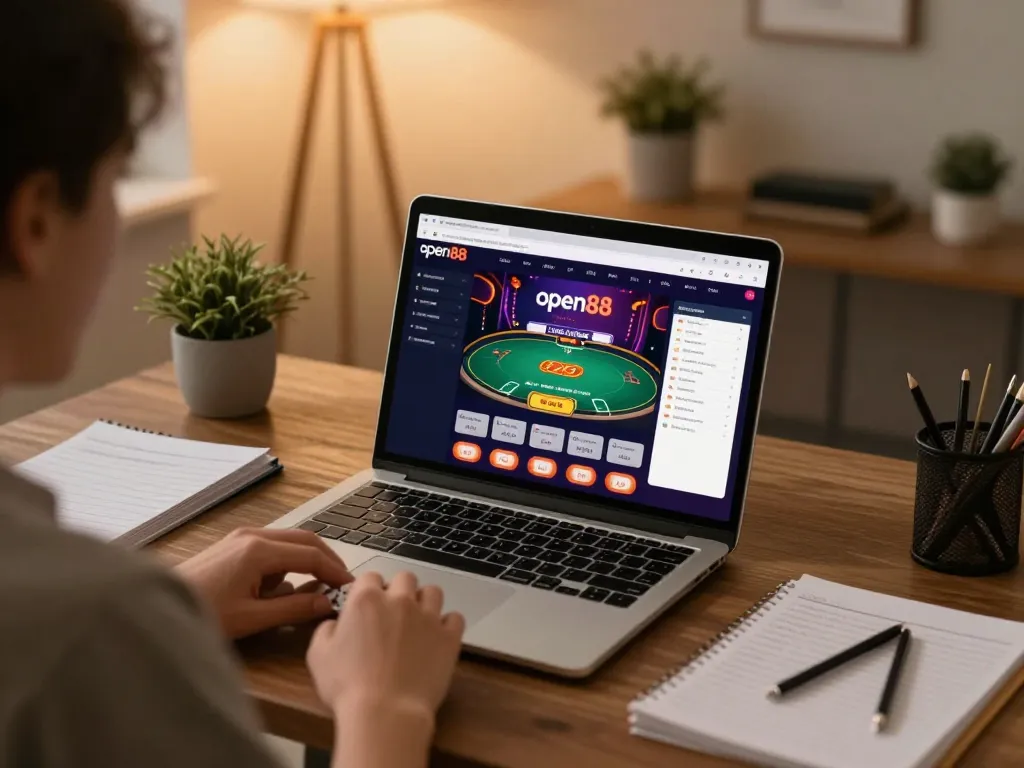 Play exciting poker games on open88 with a user-friendly interface in a cozy home setting