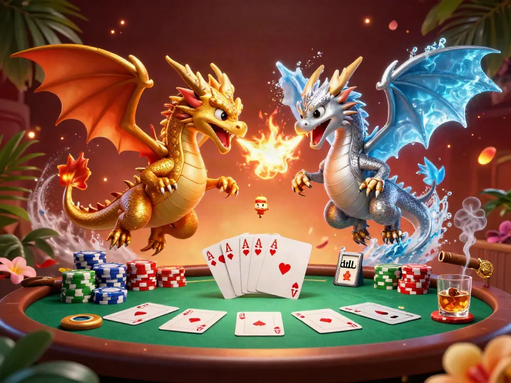 Engage in thrilling games at 789fcom with dynamic casino elements featuring dragons and poker