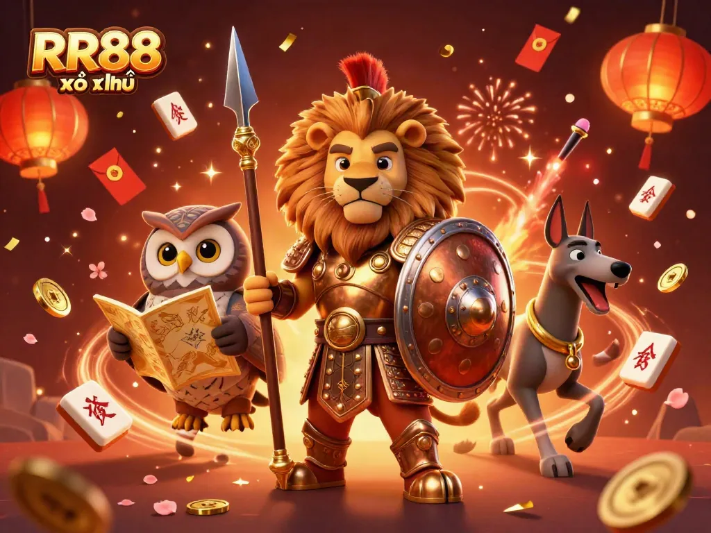 Engage with RR88 xổ số through this vibrant 3D casino illustration showcasing thrilling betting elements.