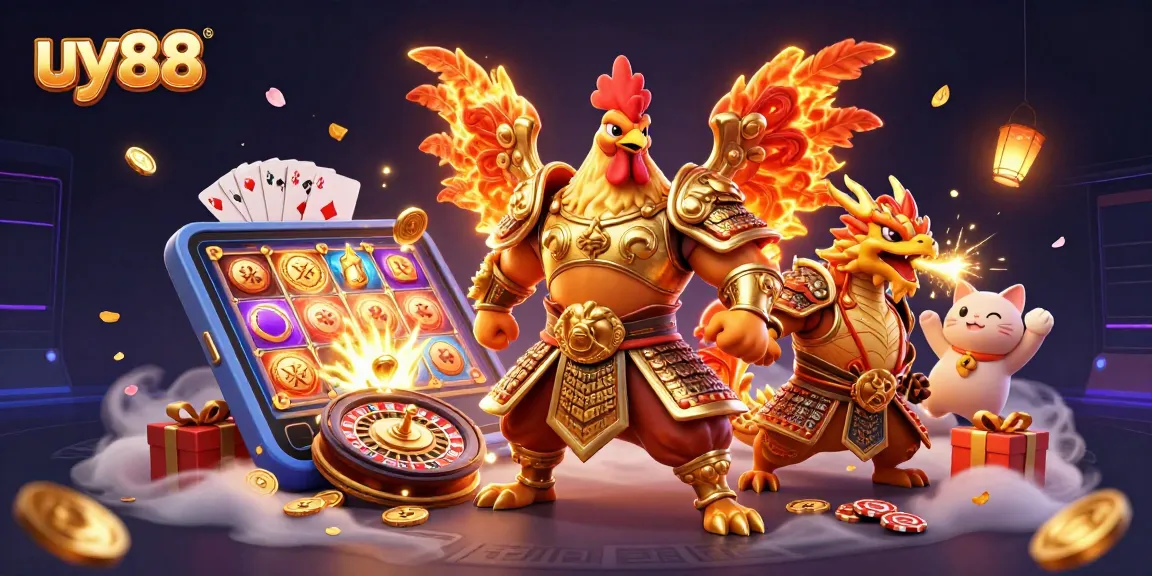 Experience exhilarating gameplay at uy88 with vibrant casino elements and exciting characters
